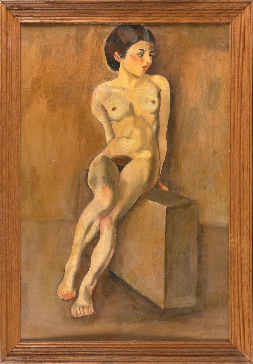 Appraisal: GERDA WEGENER DENMARK - FEMALE NUDE OIL ON CANVAS X