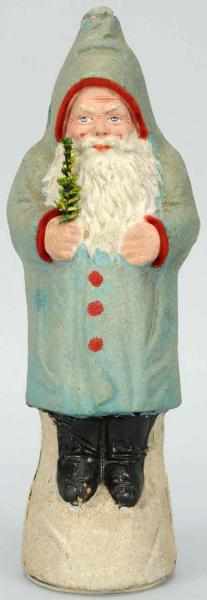 Appraisal: Belsnickle Candy Container with Gray Coat Holding fir tree Minor