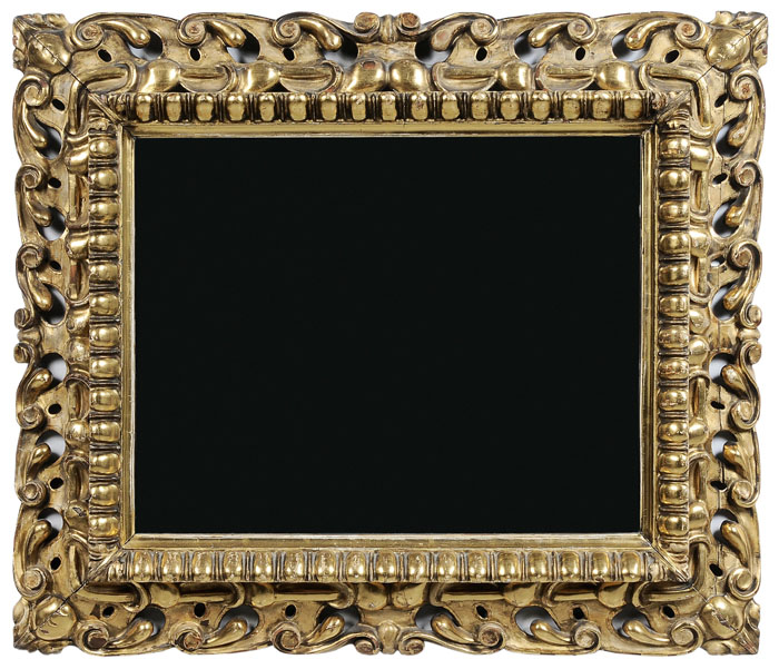 Appraisal: Florentine Style Gilt Wood Mirror Italian th century carved and