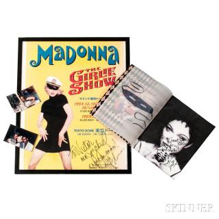 Appraisal: Group of Madonna Memorabilia from The Girlie Show including autographed