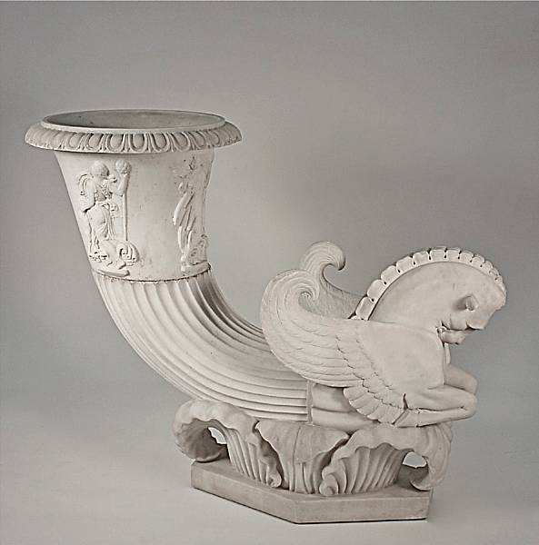 Appraisal: An Italian 'grand tour' Neoclassical marble rhyton sculpture Arising from