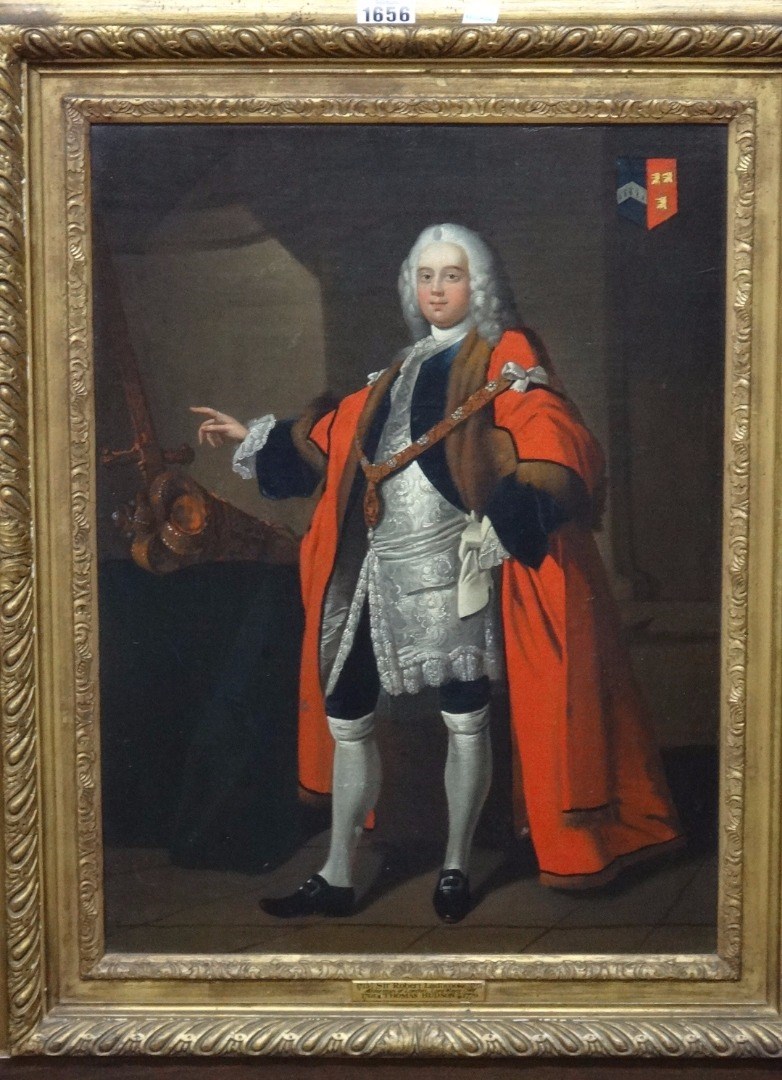 Appraisal: After Thomas Hudson Portrait of Sir Robert Ladbroke Alderman of