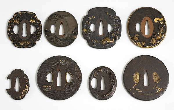 Appraisal: A metal tsuba with mixed metal accents th Century Mito