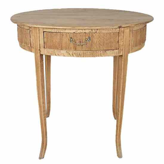 Appraisal: A Danish Gustavian Elm Oval Side Table circa having an