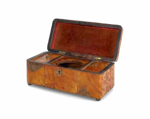 Appraisal: Tortoise shell tea caddy early th c h w