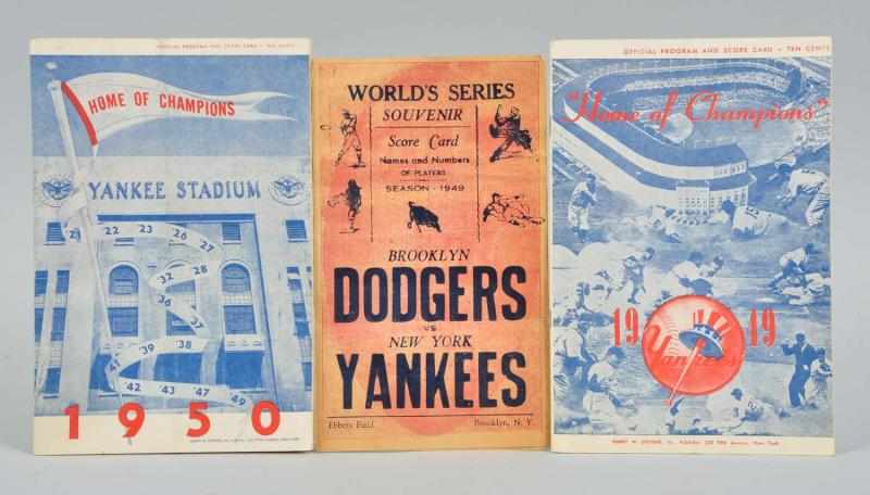 Appraisal: Lot of s- s Yankees Scorecards Description This lot includes