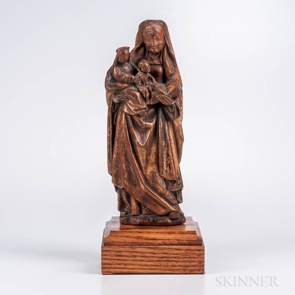 Appraisal: Sculpture of St Anne with the Virgin Mary and Christ