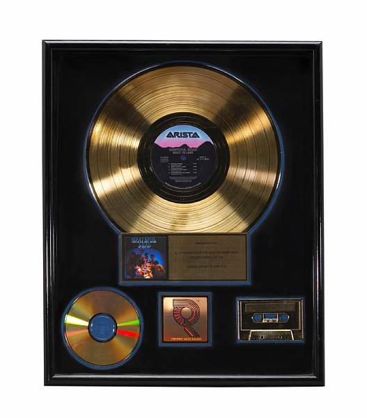 Appraisal: An RIAA gold record given to Ram Rod for Built