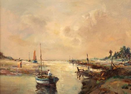 Appraisal: JACK COX - BRITISH Signed Oil on Board North Norfolk