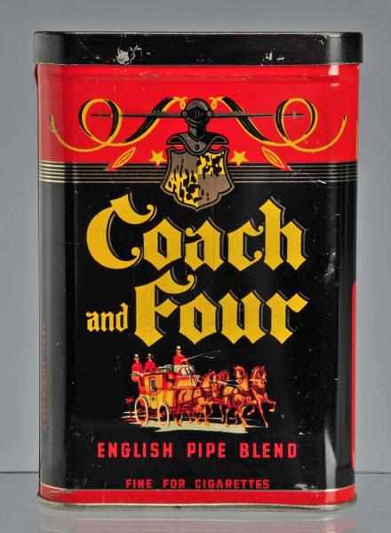 Appraisal: Coach and Four English Pipe Blend Tobacco Tin Description Nice