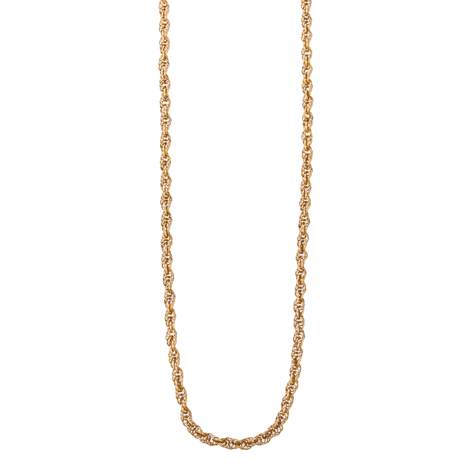 Appraisal: A INCH ROPE CHAIN NECKLACE IN K K yellow gold