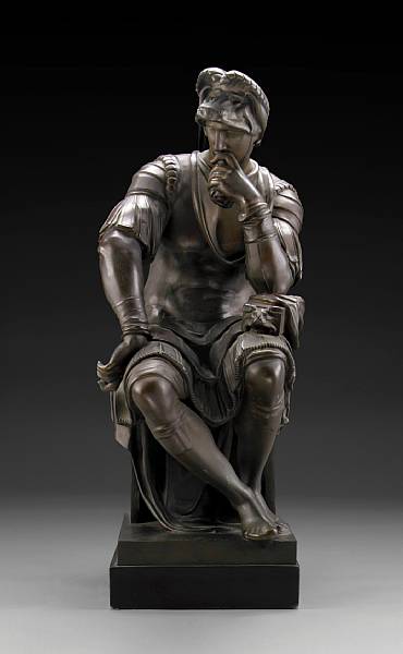 Appraisal: A French patinated bronze figure of Lorenzo de Medici after