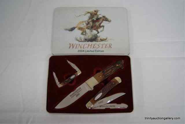 Appraisal: Winchester Limited Edition Knife SetIncludes labeled Winchester bone handled knives