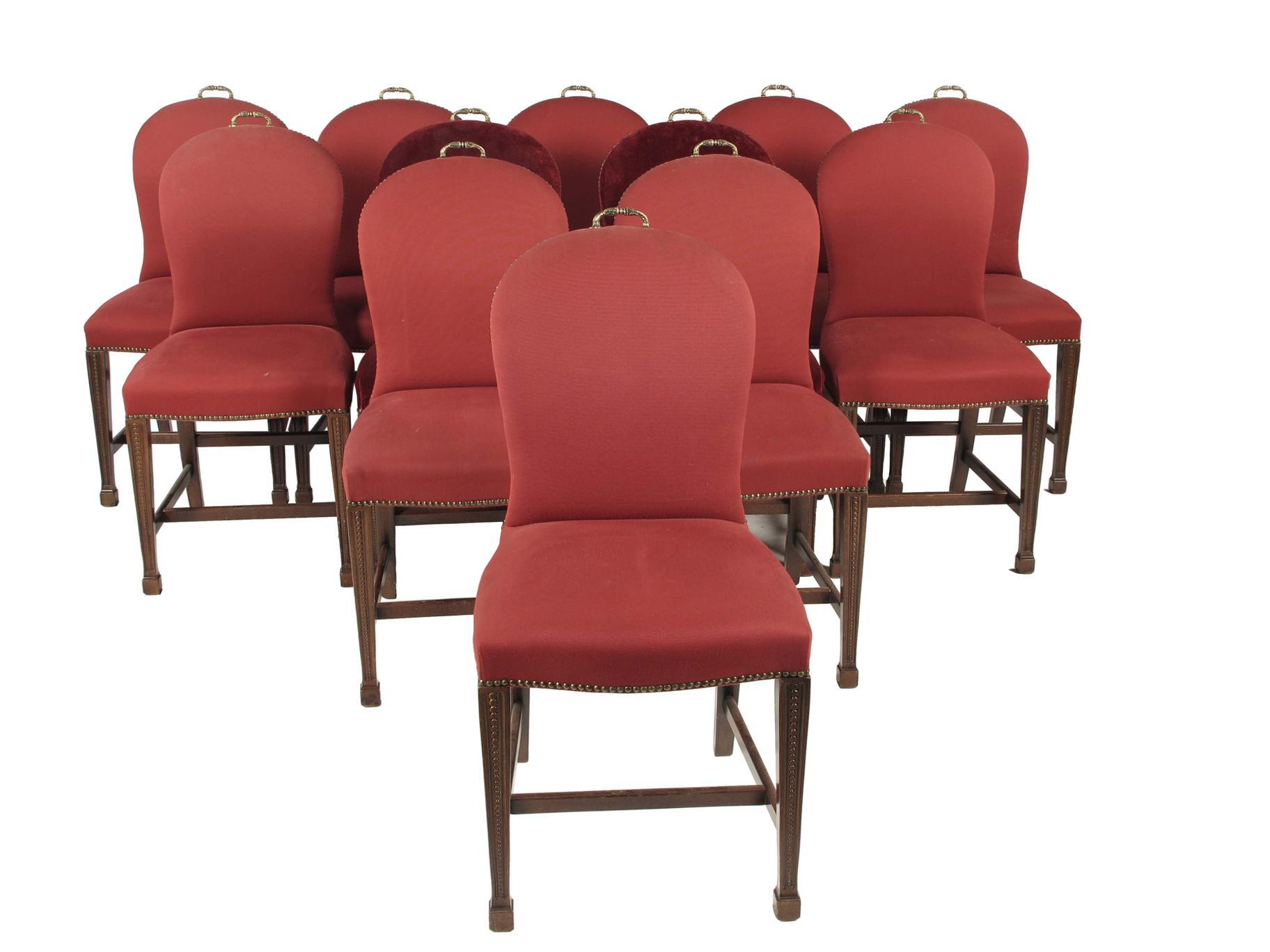 Appraisal: A set of twelve beechwood dining chairs in George III