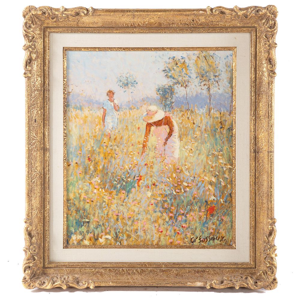 Appraisal: Claude Fossoux Two Ladies In A Field Of Flowers French