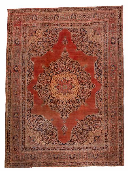 Appraisal: A Tabriz carpet size approximately ft in x ft in