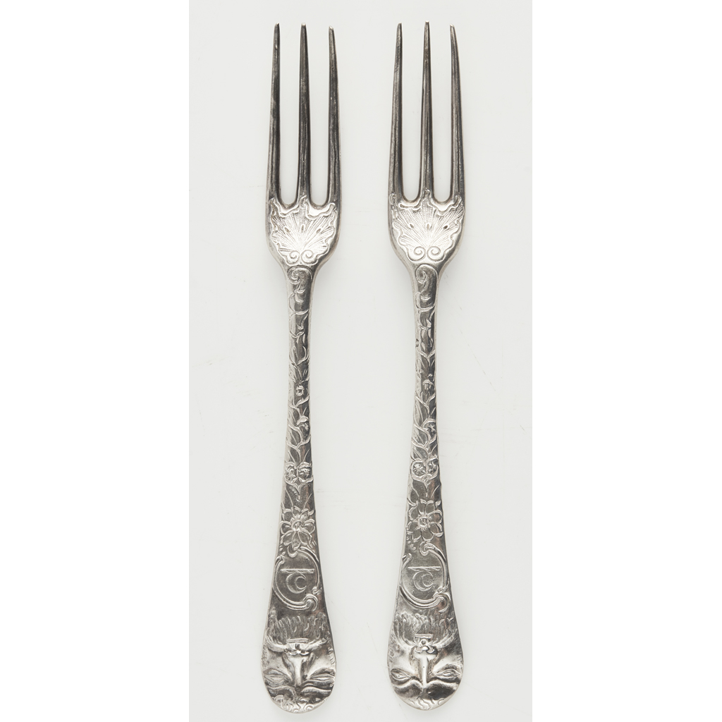 Appraisal: A pair of early th century forks London circa of