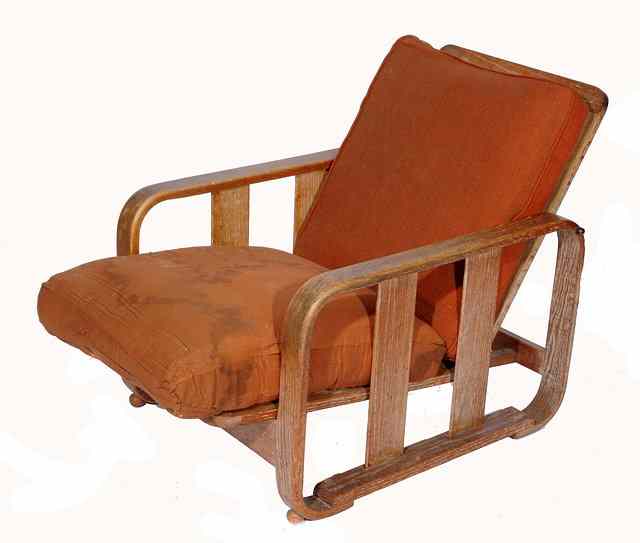 Appraisal: An Arts Crafts limed oak reclining armchair in the manner