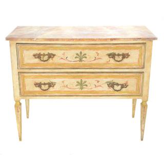 Appraisal: Italian Neoclassical Paint Decorated and Faux Marble Chest of Drawers