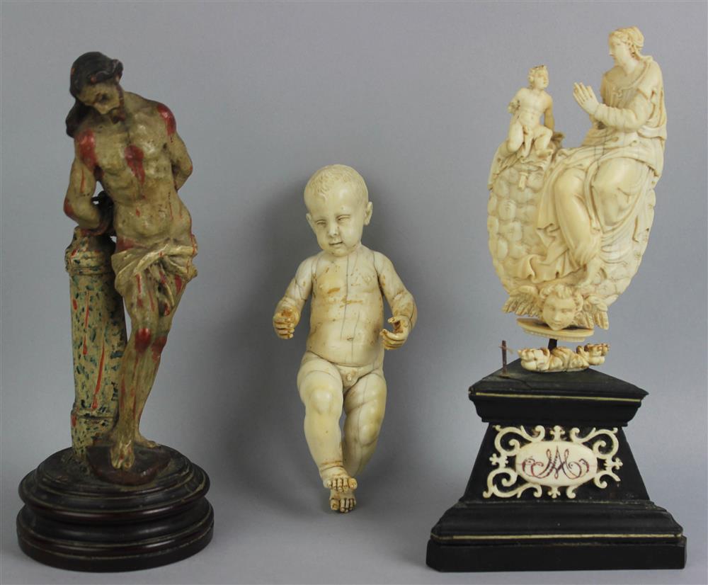 Appraisal: IVORY BABY PROBABLY FLEMISH TH CENTURY the baby - h