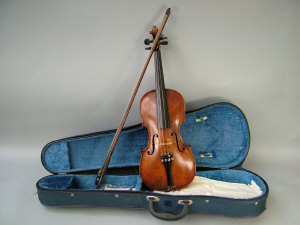 Appraisal: A Violin German th century bearing label 'Leopold Widhalm' Two