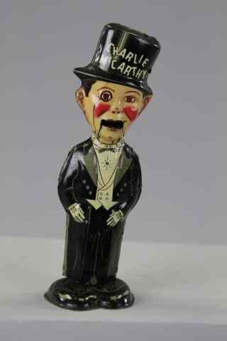 Appraisal: MARX CHARLIE McCARTHY WALKER Lithographed tin figure key wind operates