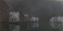 Appraisal: M Foscarini Italian th Century Canal Scene Oil on canvas