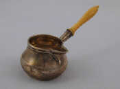 Appraisal: A Victorian sterling silver miniature brandy saucepan with ivory handle