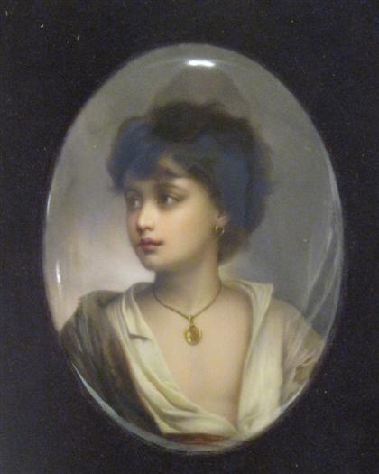 Appraisal: KPM porcelain plaque of a Gypsy boy late th century