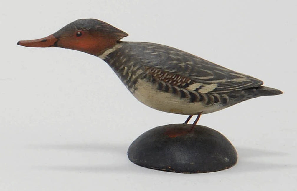 Appraisal: MINIATURE RED-BREASTED MERGANSER HEN By A E Crowell of East