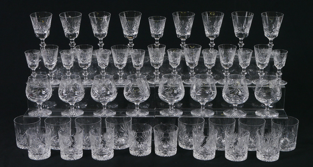 Appraisal: EDINBURGH CRYSTAL STEMWARE pieces to include tumblers '' h tumblers