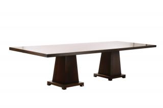 Appraisal: Modern Stained Wood Dining Table American contemporary A large rectangular