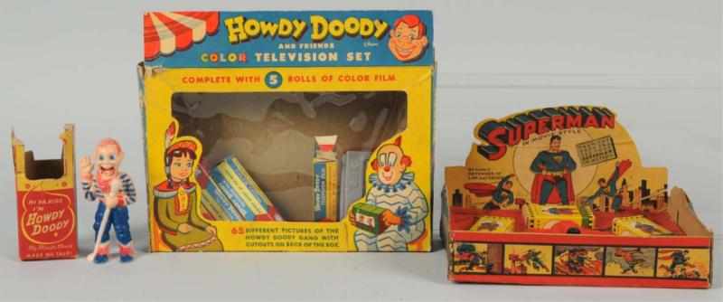 Appraisal: Lot of Superman Howdy Doody Character Items Includes Acme Products