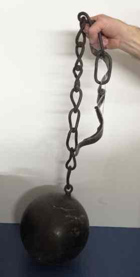 Appraisal: Iron ball and chain