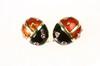 Appraisal: BROOCHES - Pair of K gold ladybug form brooches with