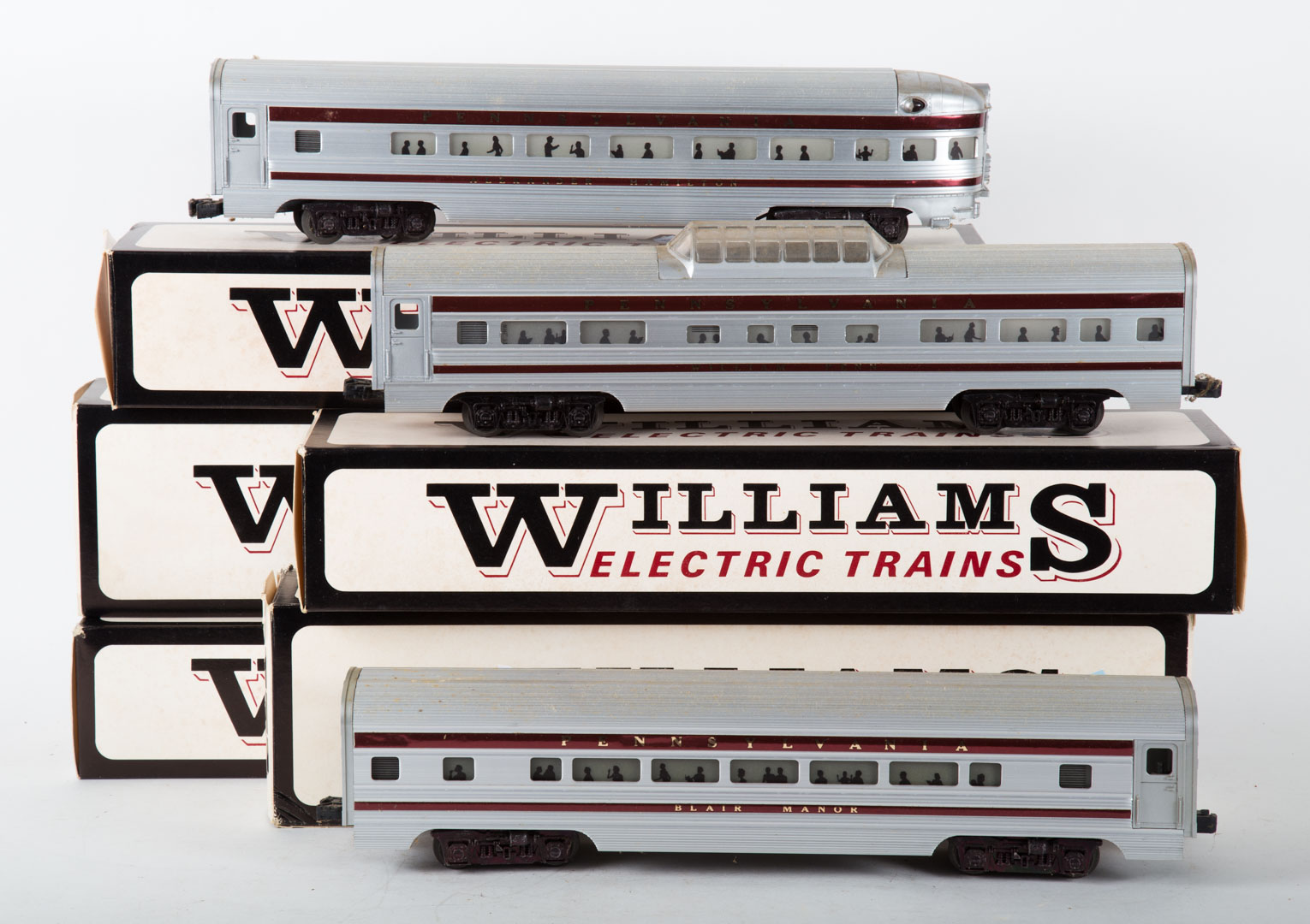 Appraisal: Williams electric trains cars Passenger cars Penn bag vista pullman