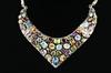 Appraisal: NECKLACE - Contemporary design sterling collar style necklace set with