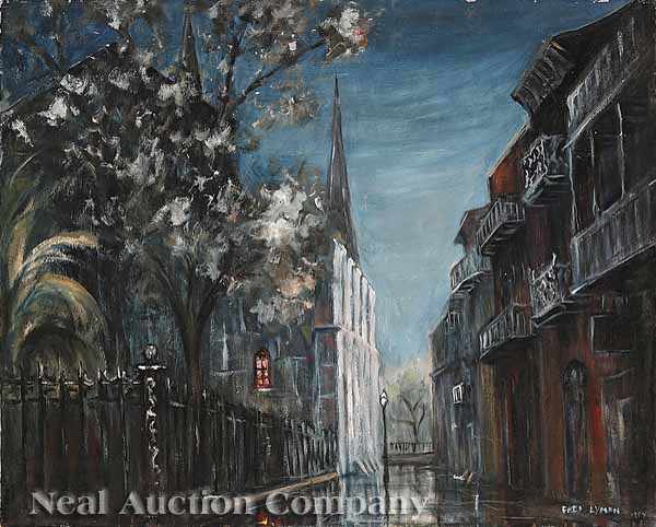 Appraisal: Fred Lyman American Louisiana th c Pirates Alley oil on