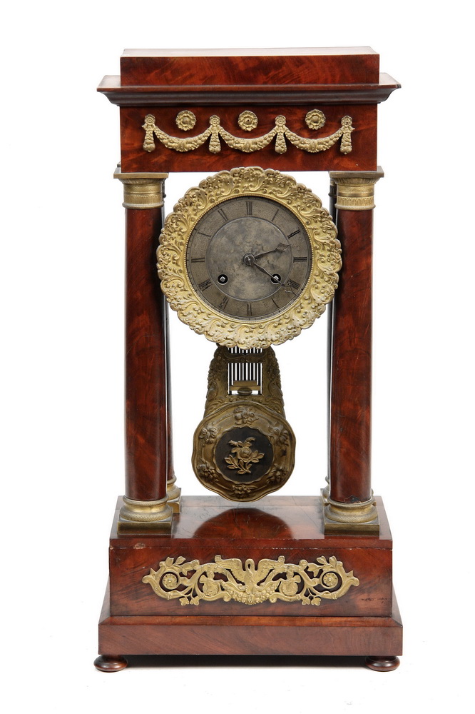 Appraisal: FRENCH MANTEL CLOCK - Empire Period French Mantel Clock -day