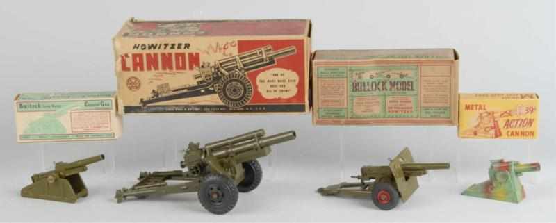 Appraisal: Lot of Cannon Toys Description American Plastic diecast and tin