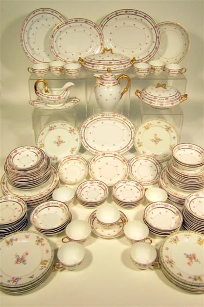 Appraisal: Limoges porcelain part dinner serviceretailed d c france