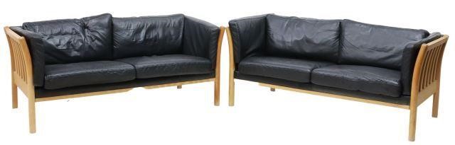 Appraisal: pair Danish modern loveseat two-seater sofa attributed to Mogens Hansen