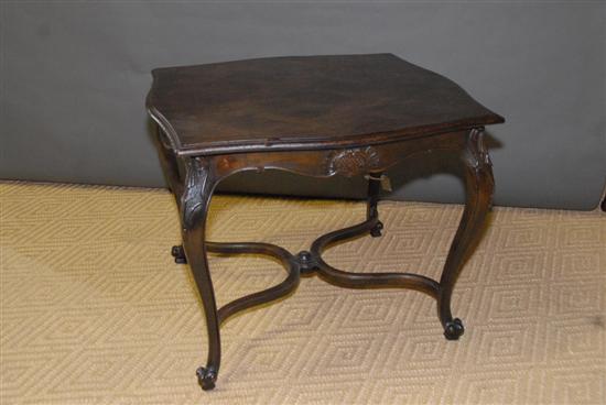 Appraisal: LOUIS XV-STYLE CARVED WALNUT OCCASIONAL TABLE x x