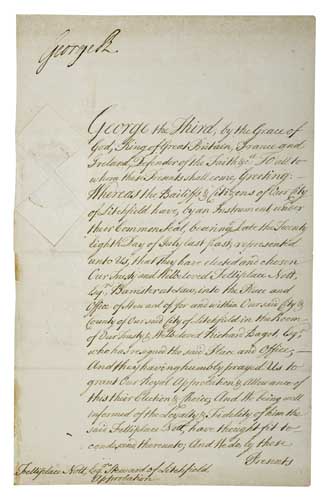 Appraisal: GEORGE III KING OF ENGLAND Document Signed George R appointing