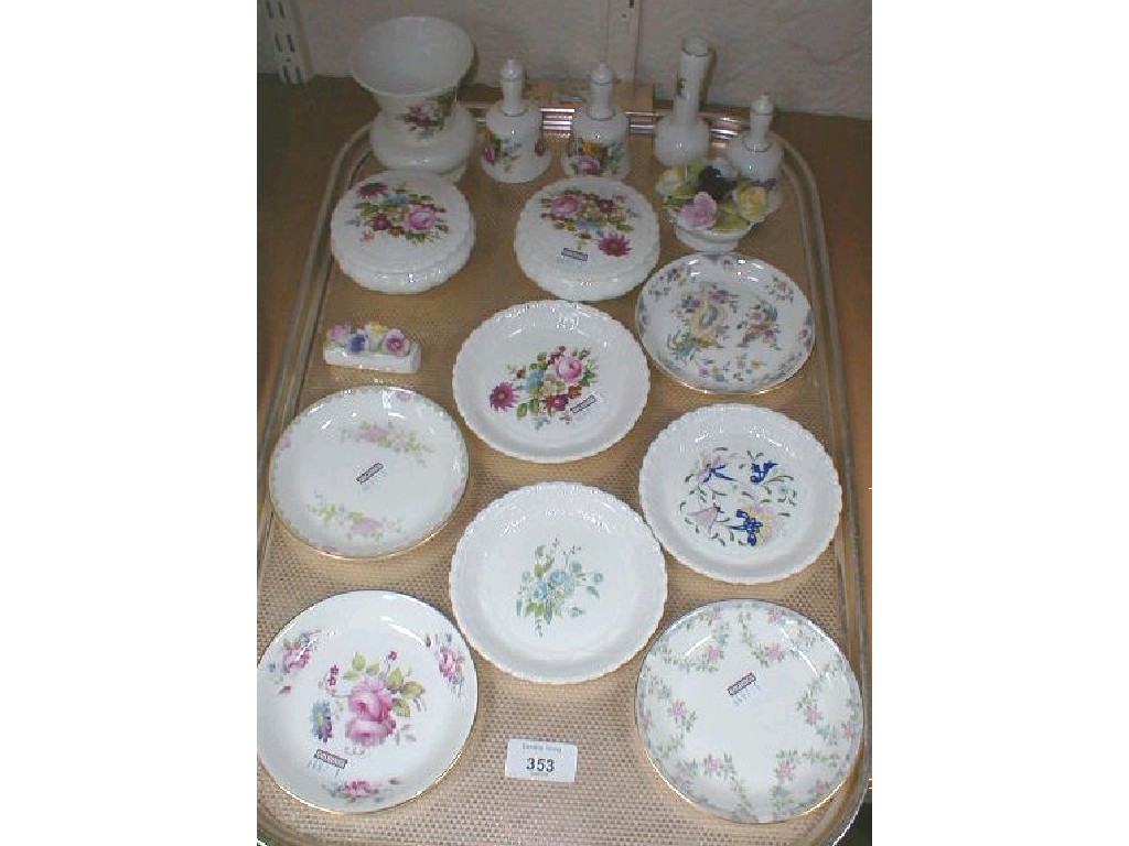 Appraisal: A collection of Coalport china including pin trays covered boxes