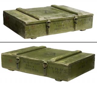 Appraisal: DANISH MILITARY AMMO MUNITIONS PINE BOX CRATE lot of Danish