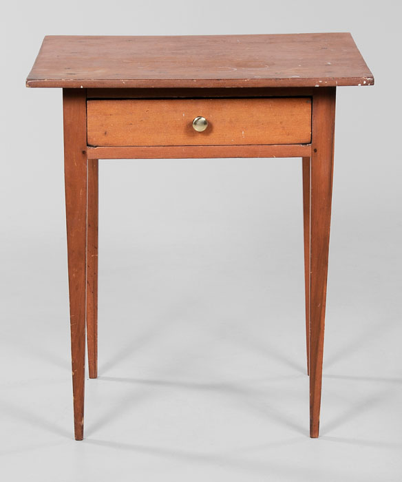 Appraisal: Federal One-Drawer Table American th century poplar throughout with early