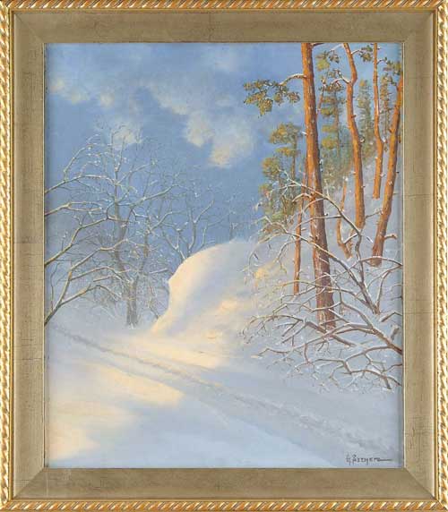 Appraisal: GULBRANDT SETHER Norwegian American - CLEARING SKIES IN WINTER LANDSCAPE