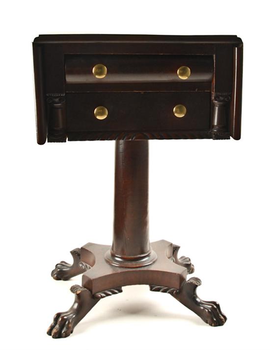 Appraisal: A th C Two Drawer Work Stand mahogany with pine