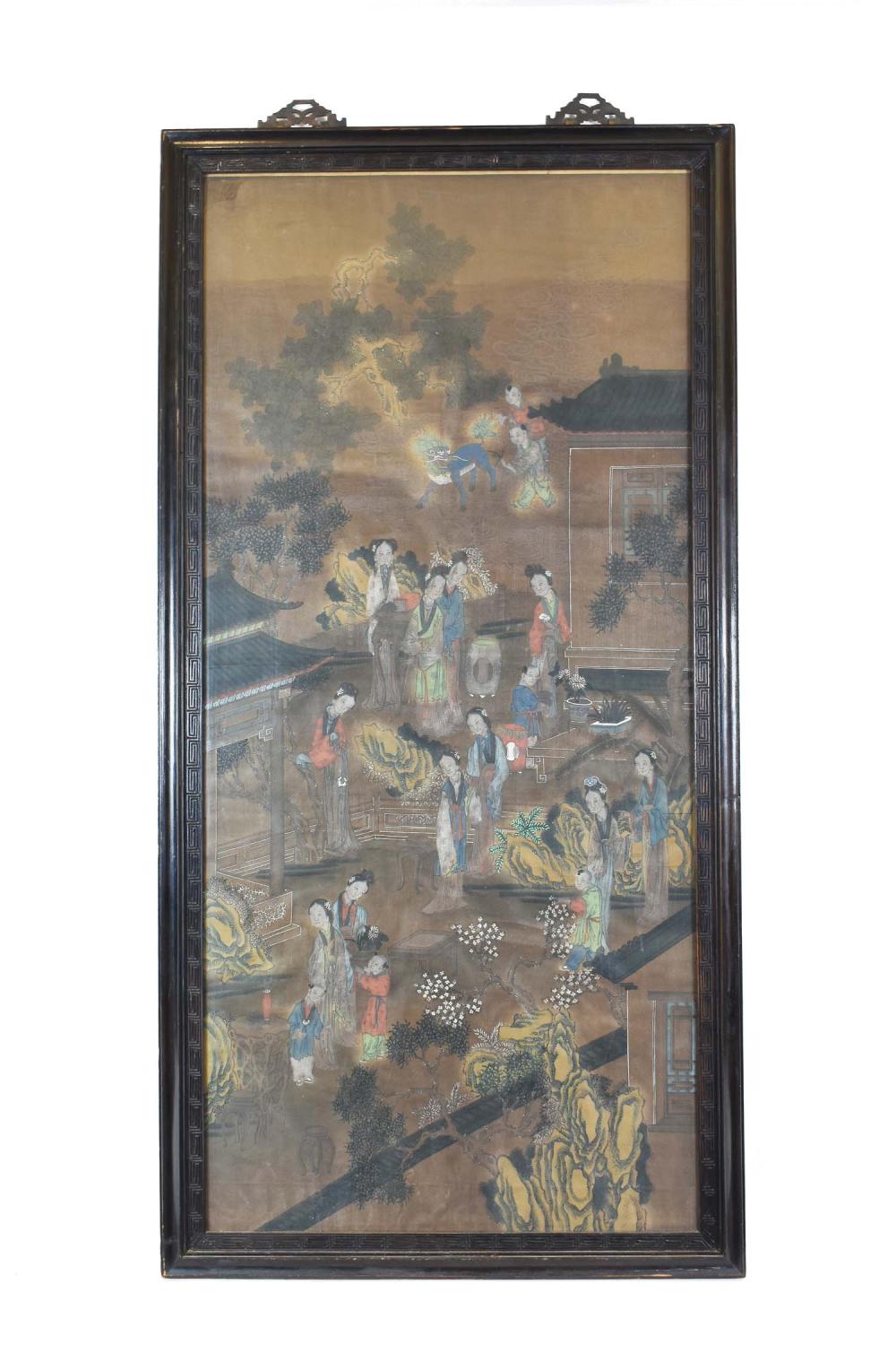 Appraisal: Qing Dynasty or earlier Decorated with multiple beauties in a